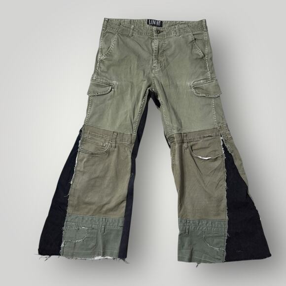 Lovant Other - Lovant Men’s Patchwork Cargo Pants Wide Leg  Deconstructed Y2K Style